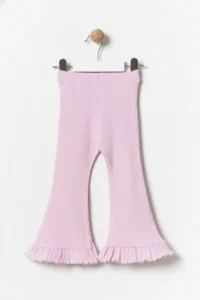 Minipodyum Girls' Frilly flared leg Leggings