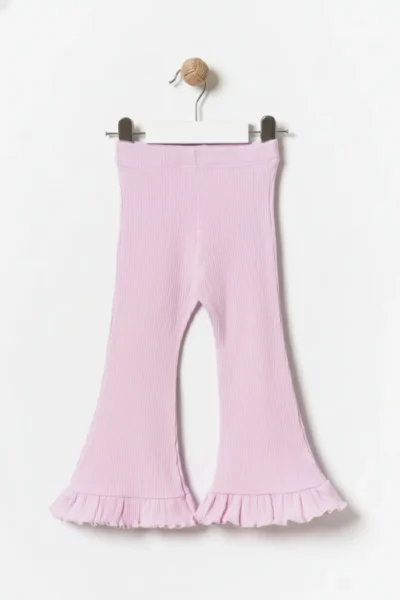 Minipodyum Girls' Frilly flared leg Leggings