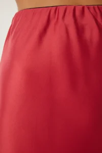 Happiness İstanbul Women Rejection Satin Surface Weaving Skirt DP00224 - Image 5