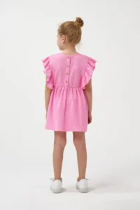 Minipodyum Frilly Girls' Summer Waffle Dress - Image 2