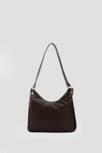 Shule Bags Valerie Braided Shoulder Bag Brown - Image 2