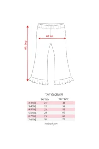 Minipodyum Girls' Frilly 3 Pack flared leg Leggings - Image 2