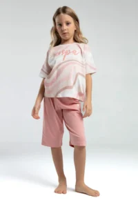 US Polo Assn. U.s. Polo Shirt Assn Girls' Cream Capri Set