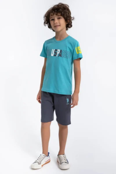 US Polo Assn. U.s. Polo Shirt Assn Boys' Navy Blue Bermuda Set