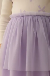 Minipodyum Glitter Printed Tulle Girls' Dress - Image 3