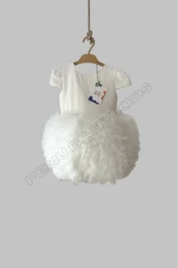 penu baby kids White Tutu Short Sleeve Baby Girl Dress - Princess - Image 6