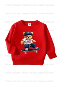 twins tailors Astronaut And Robot Printed 3 Pack Unisex Black-Grey-Red Kids Sweatshirts - Image 2