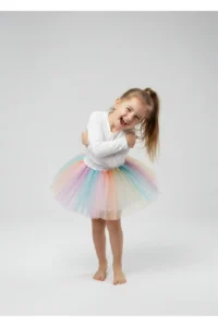 penu baby kids Rengarenk Girls' Tulle Skirt - Image 5