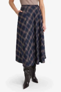 DeFacto A Cut Checkered Normal Waist Midi Skirt - Image 3