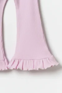 Minipodyum Girls' Frilly flared leg Leggings - Image 3