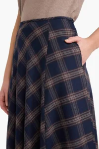DeFacto A Cut Checkered Normal Waist Midi Skirt - Image 4