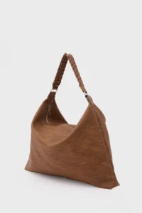 Shule Bags Polly Braided Casual Shoulder Bag Tan - Image 4