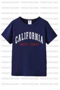 twins tailors California Printed 3 Pack Unisex Navy Blue-White-Grey Kids T-Shirt - Image 3