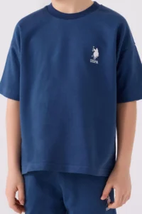 US Polo Assn. U.s. Polo Shirt Assn Boys' Blue Bermuda Set - Image 3