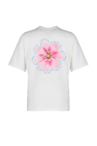 TRENDYOLMİLLA Ecru 100% Thick Cotton Back Printed relaxed/Wide Relaxed Cut Knitting T-Shirt - Image 8