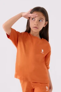 US Polo Assn. U.s. Polo Shirt Assn Girls' Yellow Bermuda Set - Image 2