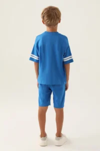 US Polo Assn. BASE. Polo Assn Licensed Glitter Brown Boy Bermuda Suit - Image 5