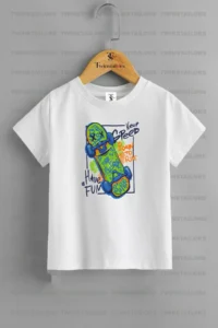 twins tailors Children's Dinosaur Printed Black-White-Black 3-Piece Children's T-shirt Pack - Image 3