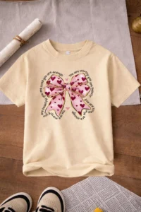 twins tailors Kudale And Teddy Bear Printed 3-Pack Pink-Black-Beige Girls' T-Shirts - Image 2