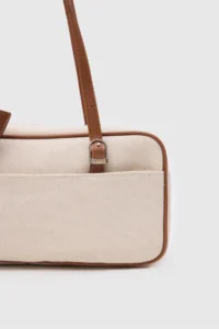 Shule Bags Solea Garnished Rectangular Tote Bag Tan - Image 7