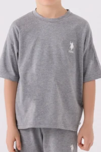 US Polo Assn. U.s. Polo Shirt Assn Boys' Gray Bermuda Set - Image 4