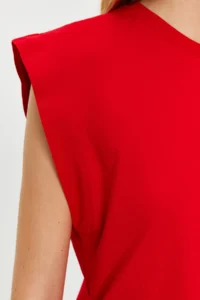 TRENDYOLMiLLA Rejection 100% Cotton Wadding Look Basic Crew Neck Knitting T-Shirt - Image 5