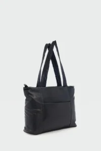 Shule Bags Morgan Leather Shoulder Bag Black - Image 4