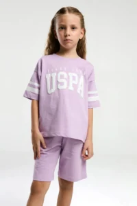 US Polo Assn. U.s. Polo Shirt Assn Girls' Pink Bermuda Set - Image 3