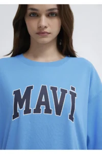 Mavi Logo Printed T-Shirt Oversize / Wide Cut -91478 - Image 7