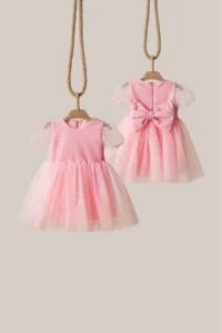 penu baby kids Pink Short Balloon Tulle Underarm Tutu Tutu Baby Girl Dress - Cinderella - Image 5