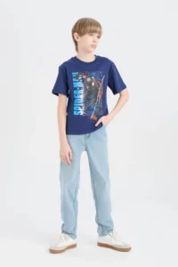 DeFacto Superman Crew Neck Short Sleeve T-Shirt Boy - Image 2