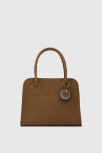 Shule Bags Cabat Suede Medium Shoulder Bag Tan