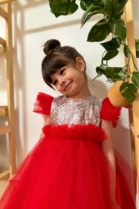 penu baby kids Rejection Sleeveless sequined Tulle Etekli Girls' Dress - Image 4