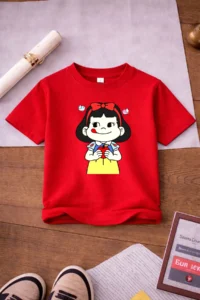 twins tailors Ribbon and Cherry Printed 3-Pack Black-White-Red Girls' T-Shirt - Image 2