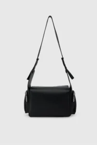 Shule Bags Barenia Retro Crossbody Bag Black - Image 3