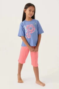 US Polo Assn. U.s. Polo Shirt Assn Girls' Pink Capri Set - Image 2