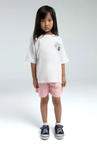 US Polo Assn. U.s. Polo Shirt Assn Girls' Navy Blue Shorts Set - Image 2