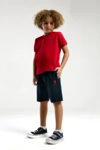 US Polo Assn. U.s. Polo Shirt Assn Boys' Navy Blue Bermuda Set - Image 2
