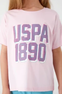 US Polo Assn. Base. Polo Assn 1419 Point Detail Girls Capri Set - Image 4