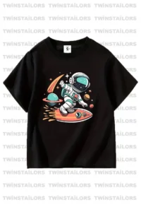 twins tailors Shark Sıghtıng Printed 3-Pack Unisex Black-White Kids T-Shirt - Image 3