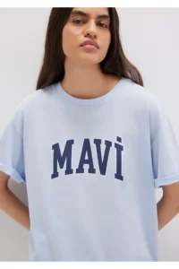 Mavi Logo Printed T-Shirt Oversize / Wide Cut 1600843-70717 - Image 3