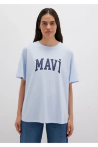 Mavi Logo Printed T-Shirt Oversize / Wide Cut 1600843-70717 - Image 4