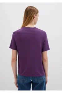Mavi Logo Printed Purple T-Shirt Regular Fit / Normal Cut 1613565-70679 - Image 4