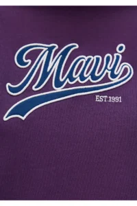 Mavi Logo Printed Purple T-Shirt Regular Fit / Normal Cut 1613565-70679 - Image 6