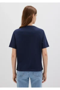 Mavi Logo Printed Navy Blue T-Shirt Regular Fit / Normal Cut 1613565-82318 - Image 5