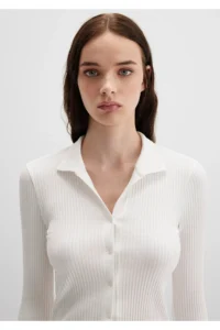 Mavi Ecru Polo T-Shirt Fitted / Fitted Cut 1613594-70057 - Image 5
