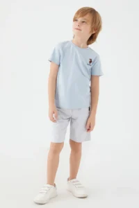US Polo Assn. U.s. Polo Shirt Assn Boys' Blue Bermuda Set - Image 3