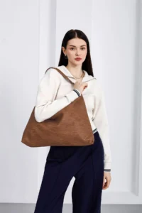 Shule Bags Polly Braided Casual Shoulder Bag Tan - Image 3