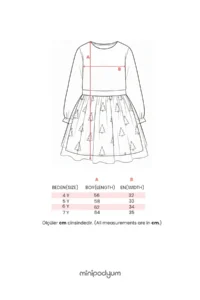 Minipodyum Girl's Christmas Dress with Bow Collar and Crown Gift - Image 8