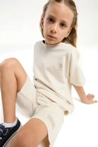 US Polo Assn. U.s. Polo Shirt Assn Girls' Blue Bermuda Set - Image 2